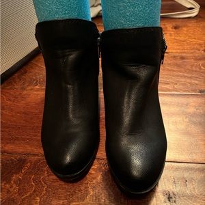 Black Leather Booties
